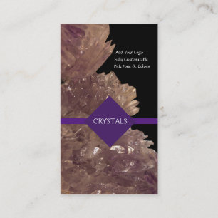 Healing Minerals Amethyst & Quartz Crystals Business Card