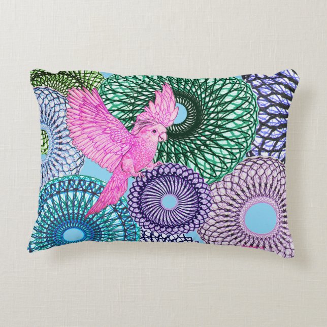 Healing Parakeet Decorative Cushion (Back)