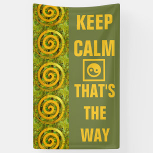 Healing Power Spirals seamless gold green Banner