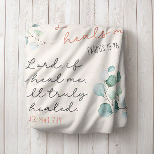 Healing Prayer Bible Verses Christian Gift Lap Sherpa Blanket