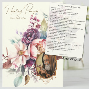 Healing Prayer by St. Padre Pio Prayer Card