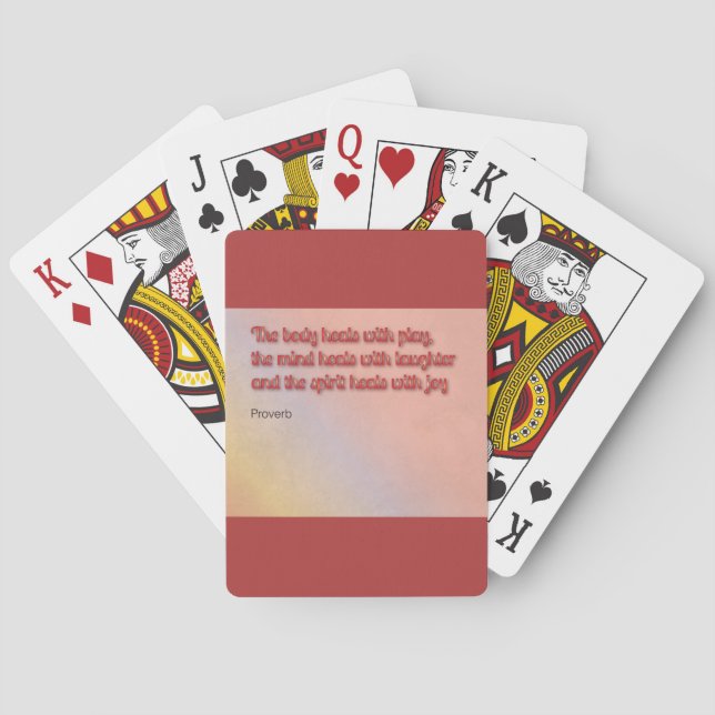 Healing Proverb Playing Cards (Back)