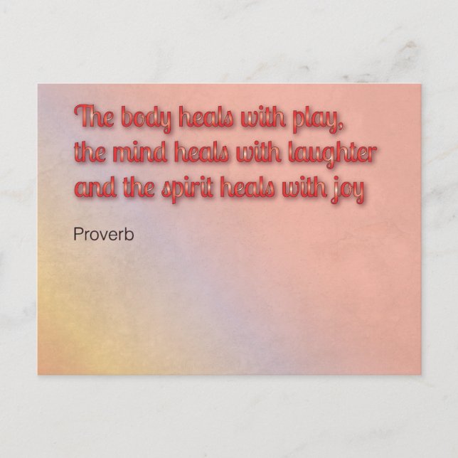 Healing Proverb Postcard (Front)