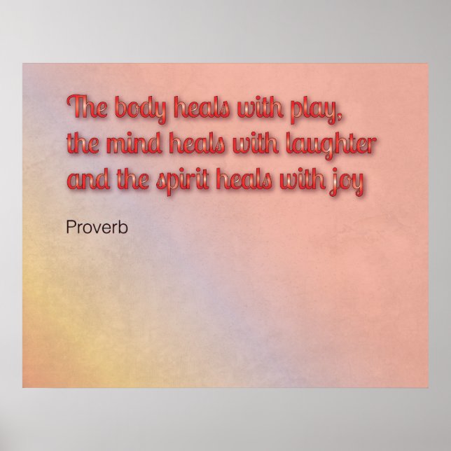 Healing Proverb Poster (Front)
