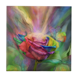 Healing Rose Fine Art Tile