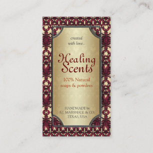 Healing Scents Batik Arabesque Business Cards