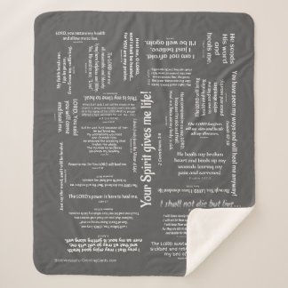 Healing Scriptures Blanket - Charcoal