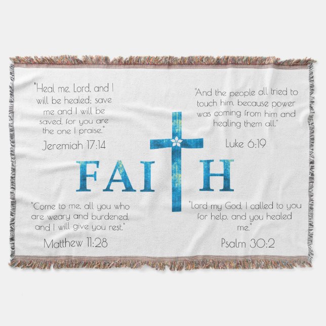 Healing Scriptures Faith Blanket (Front)