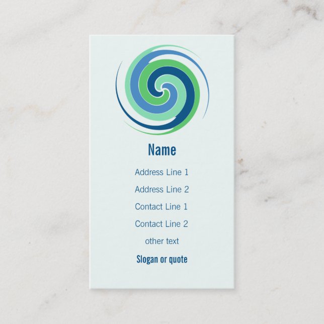 Healing Spiral Business Card (Front)