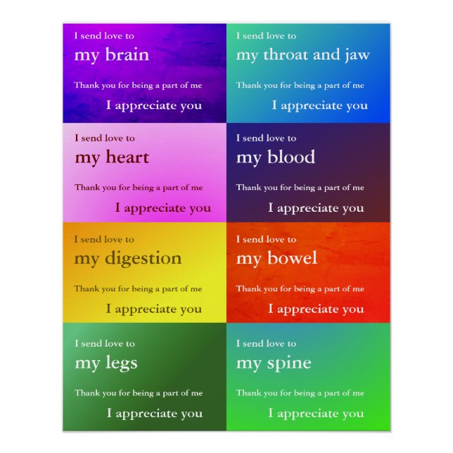 Healing The Body Affirmations Poster (Front)