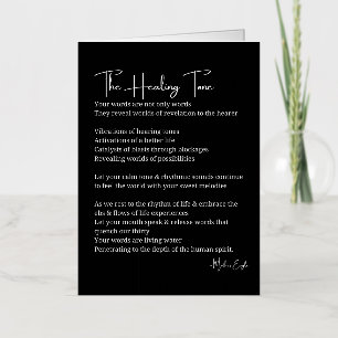 Healing Tone Sound poem  Foil Greeting Card