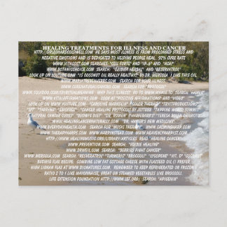 HEALING TREATMENTS FOR  ILLNESS AND CANCER POSTCARD
