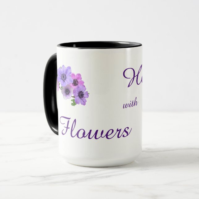 Healing with Flowers design Mug (Front Left)