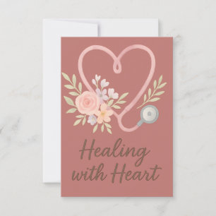Healing with heart  thank you card