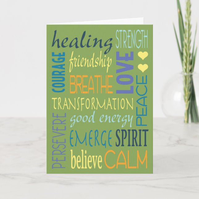 Healing Words Encouragement Card (Front)