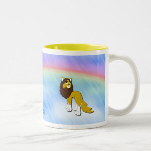 HealingRainbow with Web Address Two-Tone Coffee Mug