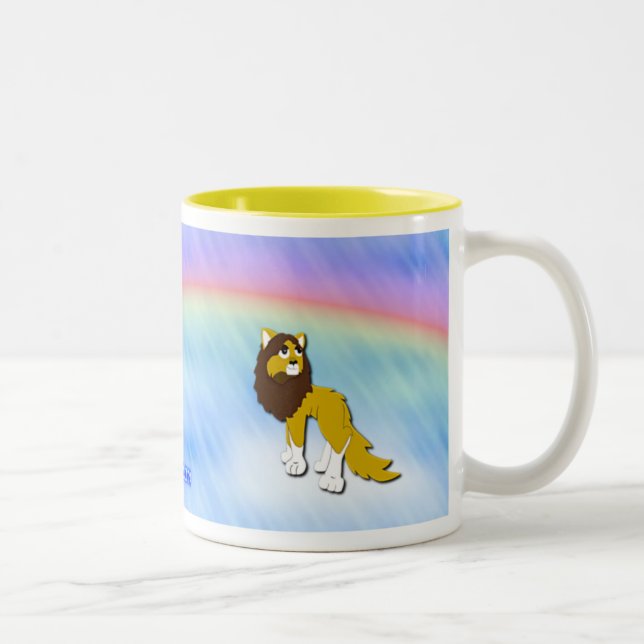 HealingRainbow with Web Address Two-Tone Coffee Mug (Right)