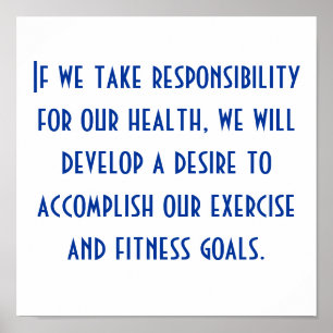Health and Exercise Motivation Poster