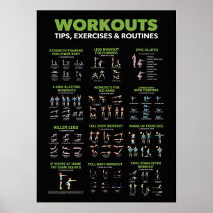 Health and Fitness Infographic - Diet and Exercise Poster