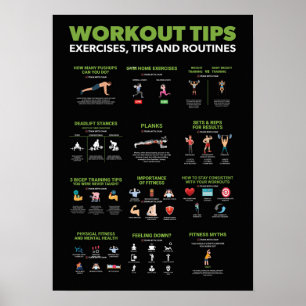 Health and Fitness Infographic - Diet and Exercise Poster