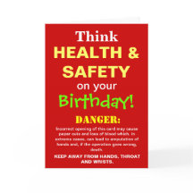 Health and Safety Funny Birthday Joke