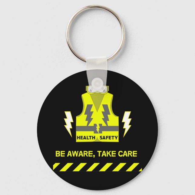 Health And Safety Gifts For Employees Mug Trucker  Key Ring (Front)