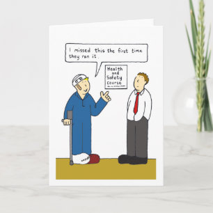 Health and Safety Humour Cartoon Card