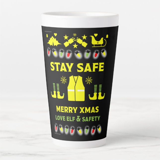 Health And Safety Xmas Gifts   Latte Mug (Front)
