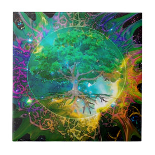 Health and Vitality Tree of Life Ceramic Tile