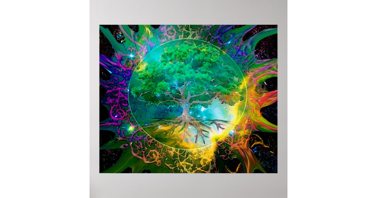 Health and Vitality Tree of Life Poster Zazzle