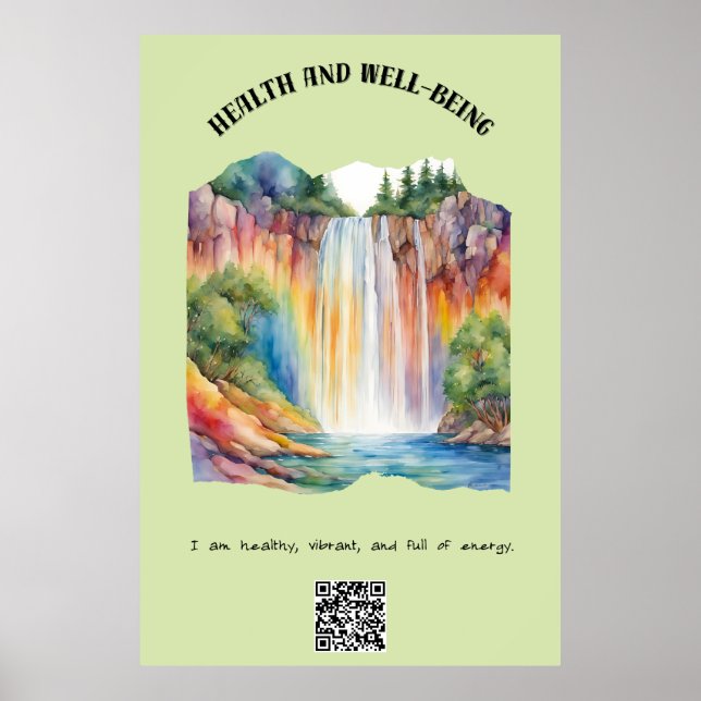 Health and Well-Being Positive Affirmation Poster (Front)