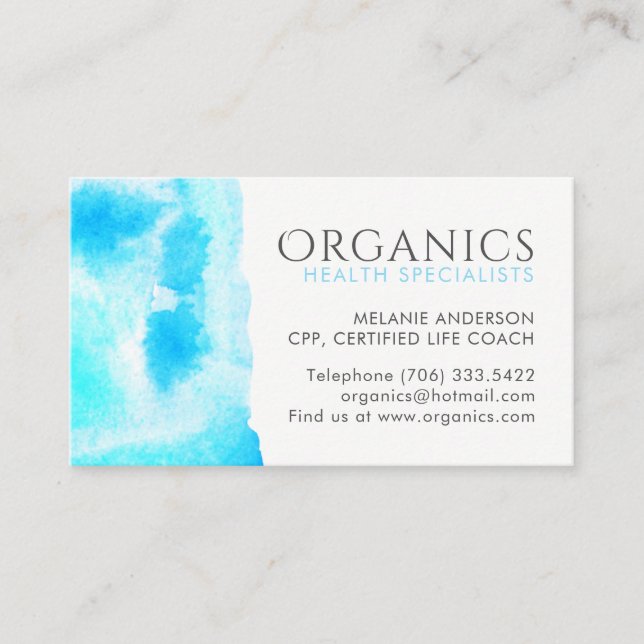 Health and Wellness Business Cards (Front)