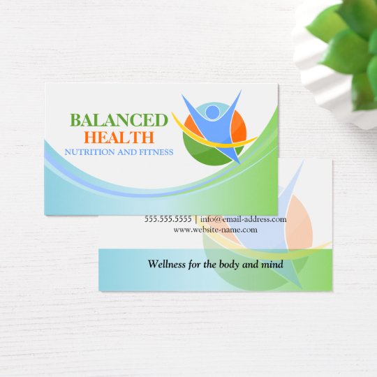 Health and Wellness Coach Business Card