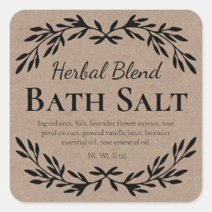 Health And Wellness Styled DIY Bath Salt Labels