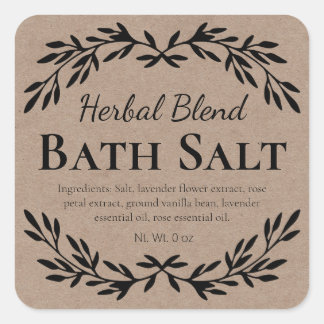 Health And Wellness Styled DIY Bath Salt Labels