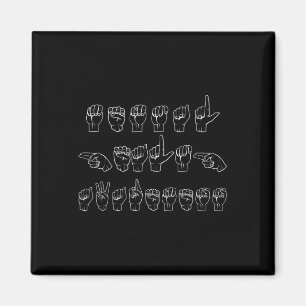 Health Awareness Asl Sign Language Hands Mute And  Magnet