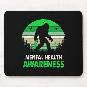 Health Awareness Bigfoot Sasquatch Mental Health Mouse Pad