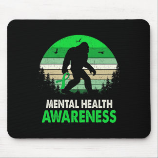Health Awareness Bigfoot Sasquatch Mental Health  Mouse Pad