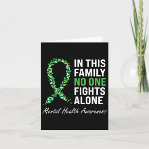 Health Awareness Green Ribbon 3 Card