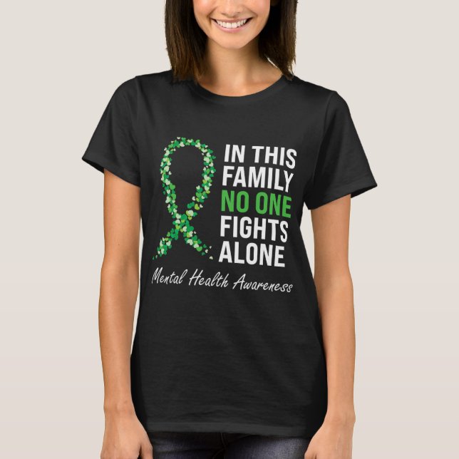 Health Awareness Green Ribbon 3  T-Shirt (Front)