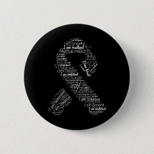 Health Awareness Green Ribbon In May Support 6 Cm Round Badge