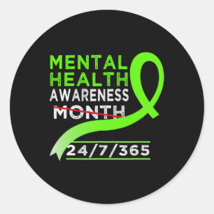 Health Awareness Month Of May Fight The Stigma Classic Round Sticker