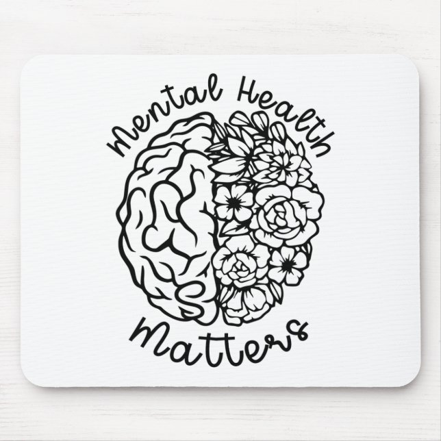 Health Awareness Problems Flowers Human Brain Illn Mouse Pad (Front)