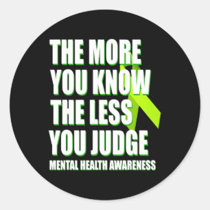 Health Awareness - Ribbon Support May Month  Classic Round Sticker