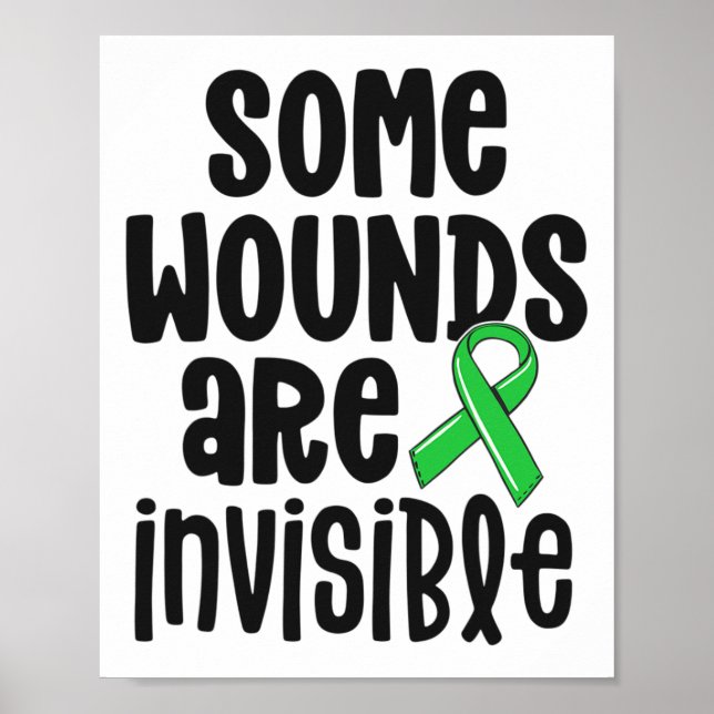 Health Awareness Some Wounds Are Invisible 1  Poster (Front)