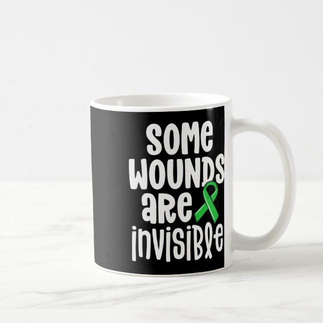 Health Awareness Some Wounds Are Invisible  Coffee Mug (Right)