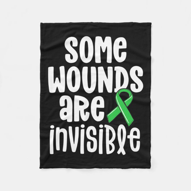 Health Awareness Some Wounds Are Invisible  Fleece Blanket (Front)