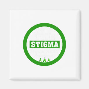 Health Awareness Stop The Stigma Green Ribbon  Magnet