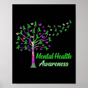 Health Awareness Tree Ribbons Supporter Graphic Poster