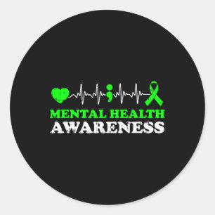 Health Awareness Warrior Counsellor Therapist 1  Classic Round Sticker